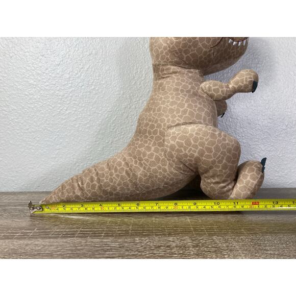 Jurassic World T-Rex Dinosaur Plush Toy Universal Studios Brown Stuffed Animal - Picture 4 of 10
